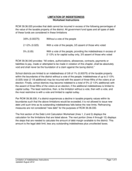 Document preview: Instructions for Debt Limit Calculation Worksheet - Washington