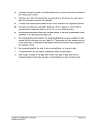 Instructions for Debt Limit Calculation Worksheet - Washington, Page 3