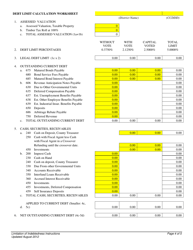 Instructions for Debt Limit Calculation Worksheet - Washington, Page 4