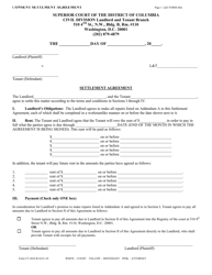 Document preview: L&T Form 4(B) (CV-3024 B) Consent Settlement Agreement - Washington, D.C.