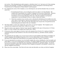 Instructions for Form 1B Verified Complaint for Possession of Real Property (Violation of Obligations of Tenancy or Other Grounds for Eviction - Residential Property) - Washington, D.C., Page 3