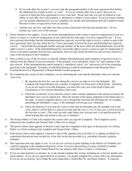 Instructions for Form 1A Verified Complaint for Possession of Real Property (Nonpayment of Rent - Residential Property) - Washington, D.C., Page 2
