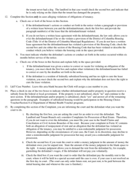 Instructions for Form 1C Verified Complaint for Possession of Real Property (Nonpayment of Rent and Other Grounds for Eviction - Residential Property) - Washington, D.C., Page 3