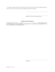 Petition for Termination of Appointment of Supervised Personal Representative, Notice Accompanying Petition and Order - Washington, D.C., Page 2