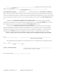 Form INV1 Application for Involuntary Custody for Mental Health Examination - West Virginia, Page 5