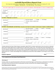 Wvoasis Payroll Direct Deposit Form - West Virginia, Page 3