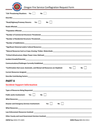 Conflagration Request Form - Oregon, Page 2