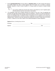 Form A461-40RPCHG Responsible Person Change Application - Virginia, Page 2