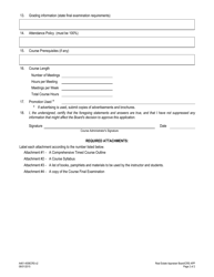 Form A461-4006CRS Pre-license Education Course Application - Virginia, Page 2