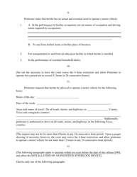 Petition for Occupational Driver&#039;s License - Collin County, Texas, Page 3