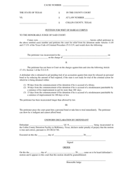 Document preview: Petition for Writ of Habeas Corpus - Collin County, Texas
