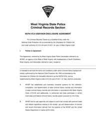 Ncpa/Vca User/Non-disclosure Agreement - West Virginia