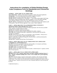 Dallas Building Energy Code Compliance Form for Residential and Commercial Buildings - City of Dallas, Texas, Page 2