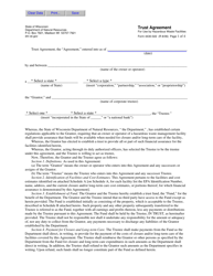 Document preview: Form 4430-022 Trust Agreement for Use by Hazardous Waste Facilities - Wisconsin