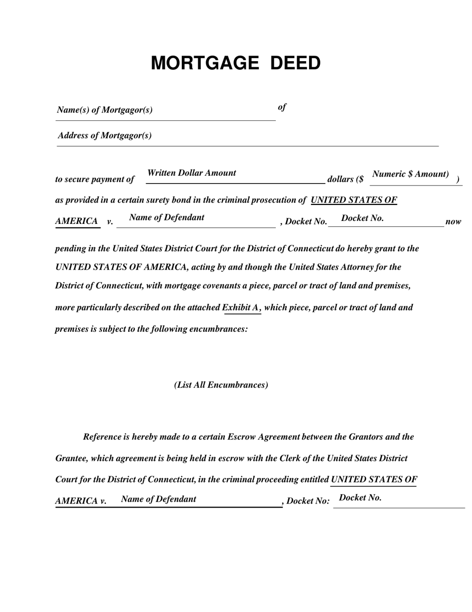 Mortgage Deed - Connecticut, Page 1