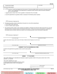 Form CIV-010 &quot;Application and Order for Appointment of Guardian Ad Litem - Civil&quot; - County of San Diego, California, Page 2