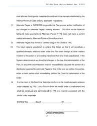 Trs Model Domestic Relations Order (Dro) for Active Member - Texas, Page 12