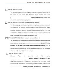 Trs Model Domestic Relations Order (Dro) for Active Member - Texas, Page 7