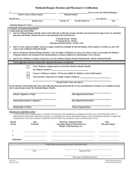 Document preview: Form 165 Medicaid Hospice Election and Physician's Certification - Alabama