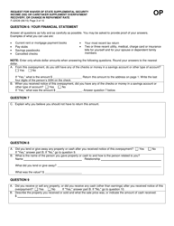 Form F-22539 Request for Waiver of State Supplemental Security Income (Ssi) or Caretaker Supplement Overpayment Recovery or Change in Repayment Rate - Wisconsin, Page 3