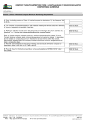 Compost Facility Inspection Form - Less Than 5,000 Cy Source-Separated Compostable Materials - Wisconsin, Page 3