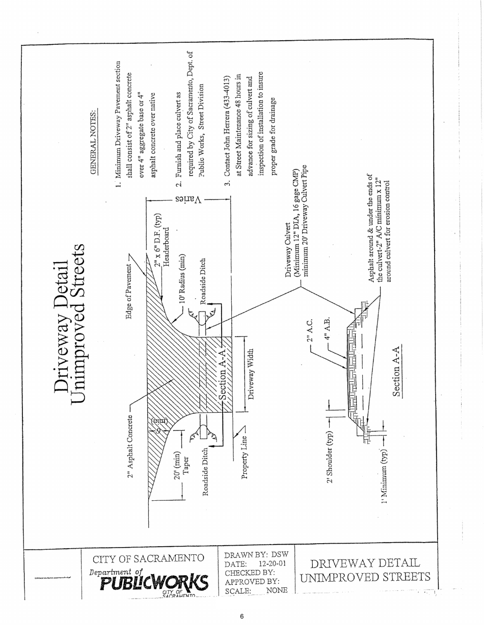 Driveway Permit Application - City of Sacramento, California, Page 6