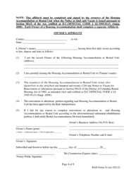 RAD Form 14 120 Day Notice to Vacate for Renovations or Alterations - Washington, D.C., Page 4