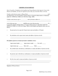 RAD Form 14 120 Day Notice to Vacate for Renovations or Alterations - Washington, D.C., Page 5