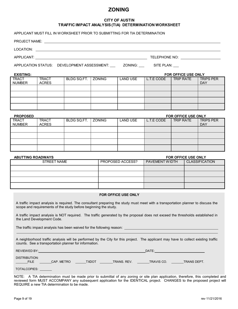 Application for Zoning - City of Austin, Texas, Page 10