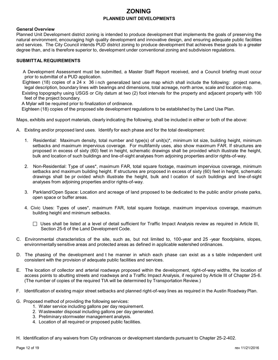 Application for Zoning - City of Austin, Texas, Page 13