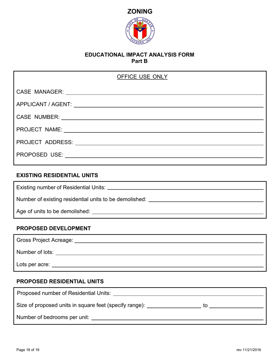 Application for Zoning - City of Austin, Texas, Page 19