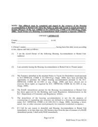 RAD Form 15 180 Day Notice to Vacate for Demolition - Washington, D.C., Page 4