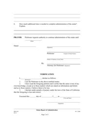 Form PRO039 Status Report of Administration - County of Los Angeles, California, Page 2
