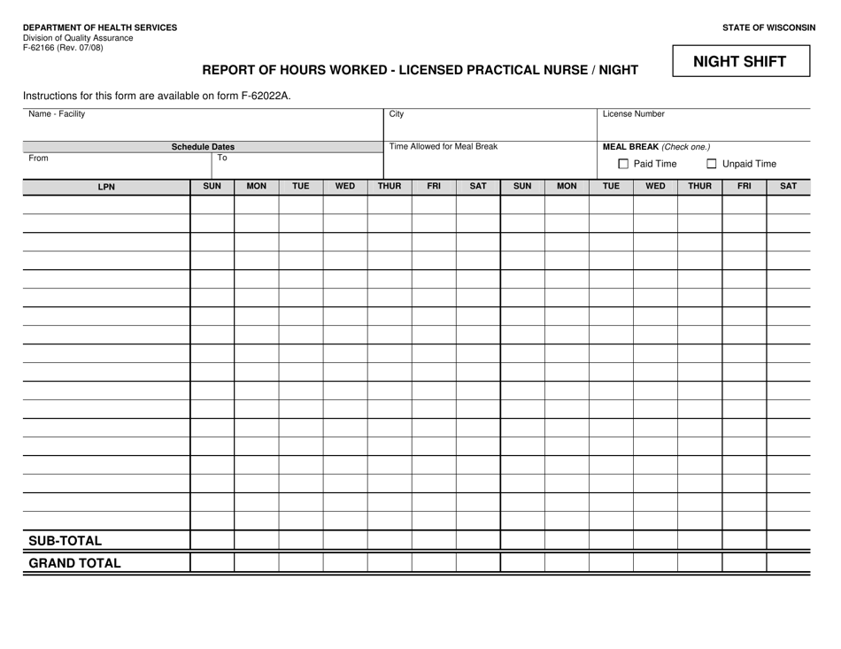 Form F-62166 - Fill Out, Sign Online and Download Printable PDF ...