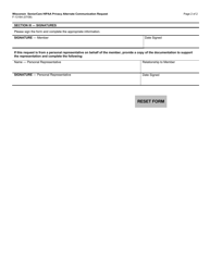 Form F-13164 Wisconsin Seniorcare HIPAA Privacy Alternate Communication Request - Wisconsin, Page 2