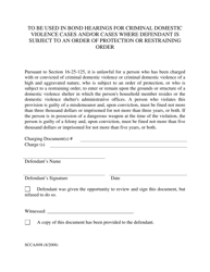 Document preview: Form SCCA/698 Notice of Trespass on Dv Shelter - South Carolina