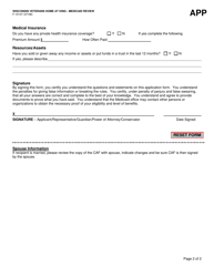 Form F-10147 Wisconsin Veterans Home at King - Medicaid Review - Wisconsin, Page 2