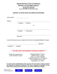 USCA Form 61 &quot;Request to Enter Appellate Mediation Program&quot; - Washington, D.C.