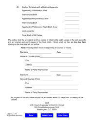 USCA Form 74 Stipulation to Be Placed in Stand-By Pool of Cases - Washington, D.C., Page 2