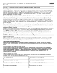 Form F-10141 Wisconsin Funeral and Cemetery AIDS Program Application - Wisconsin, Page 3