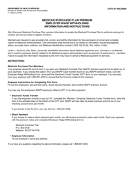 Document preview: Form F-13024 Medicaid Purchase Plan Premium Employer Wage Withholding - Wisconsin