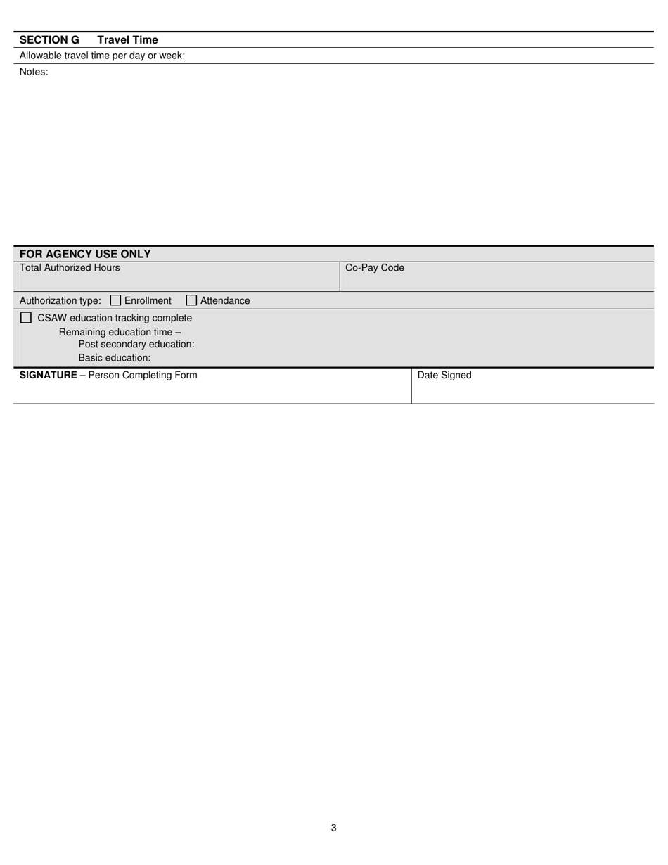 Form DCF-F-2742-E Child Care Authorization Worksheet - Wisconsin, Page 3