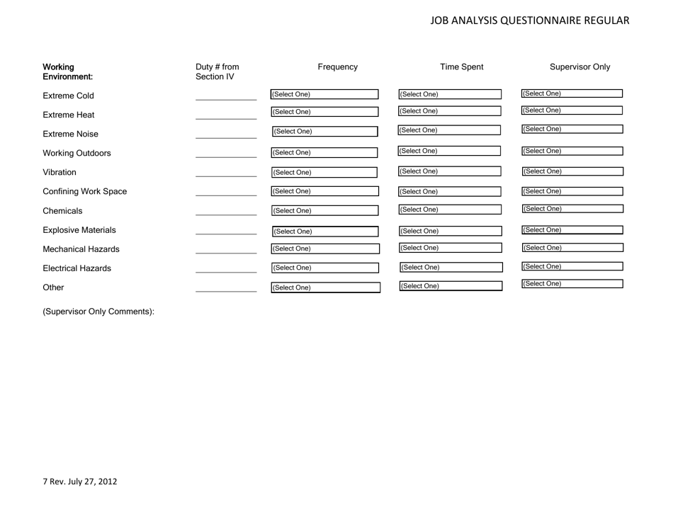 Job Analysis Questionnaire - City and County of San Francisco, California, Page 7