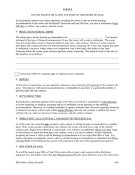 Form B Offer of Sale &amp; Tenant Opportunity to Purchase Without a Third Party Sale Contract for a Single Rented Family House, a Single Rented Condominium Unit or a Single Rented Cooperative Unit - Washington, D.C., Page 5
