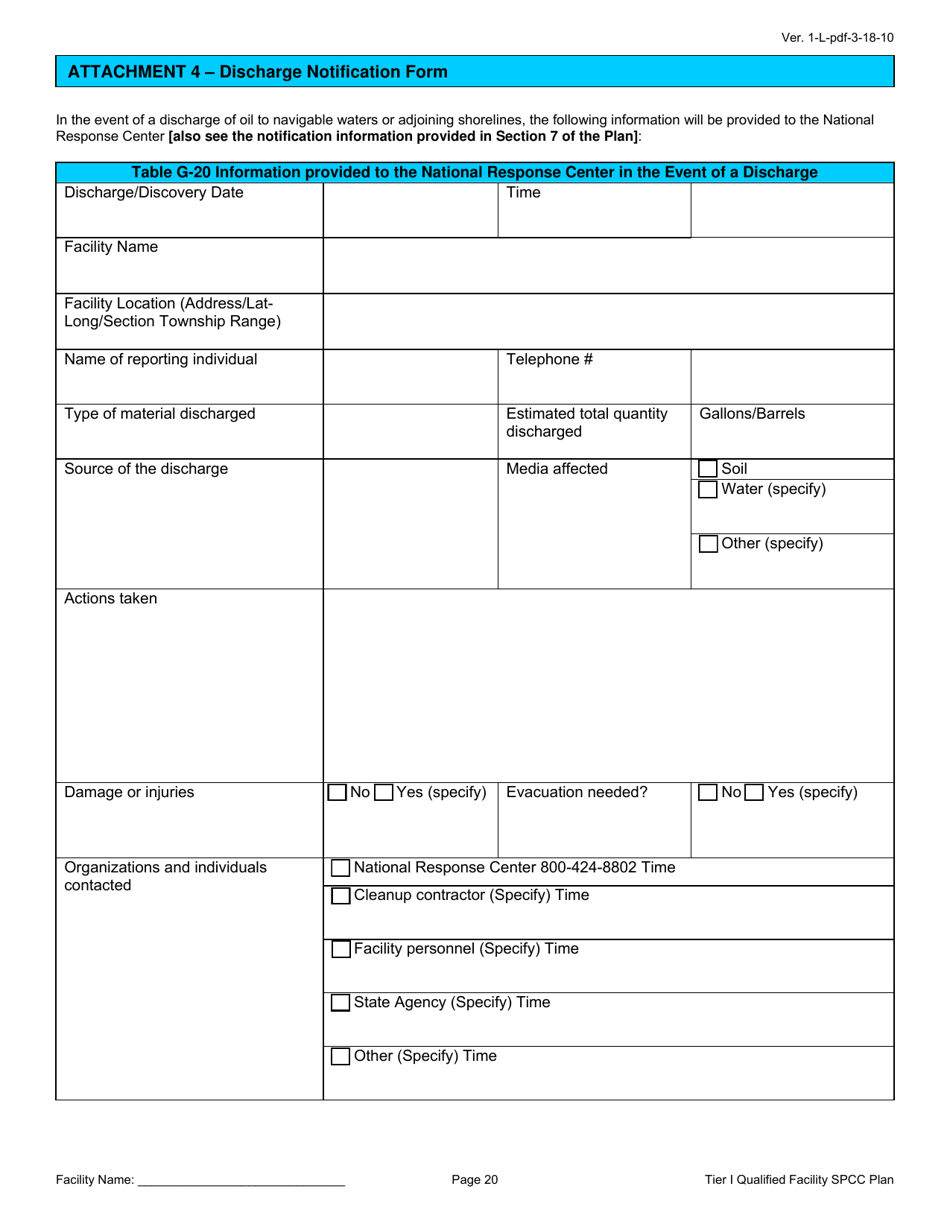 Tier I Qualified Facility Spcc Plan Template - Fill Out, Sign Online ...