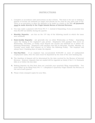 Form 501 V.I. Employer&#039;s Withholding Tax Deposit Coupon - Virgin Islands, Page 2