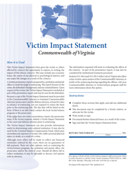 Document preview: Victim Impact Statement - Virginia
