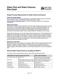 Document preview: DOH Form 333-216 Water Park and Water Features Plan Detail - Washington