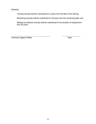 Chemical Hygiene Plan - Wyoming, Page 8