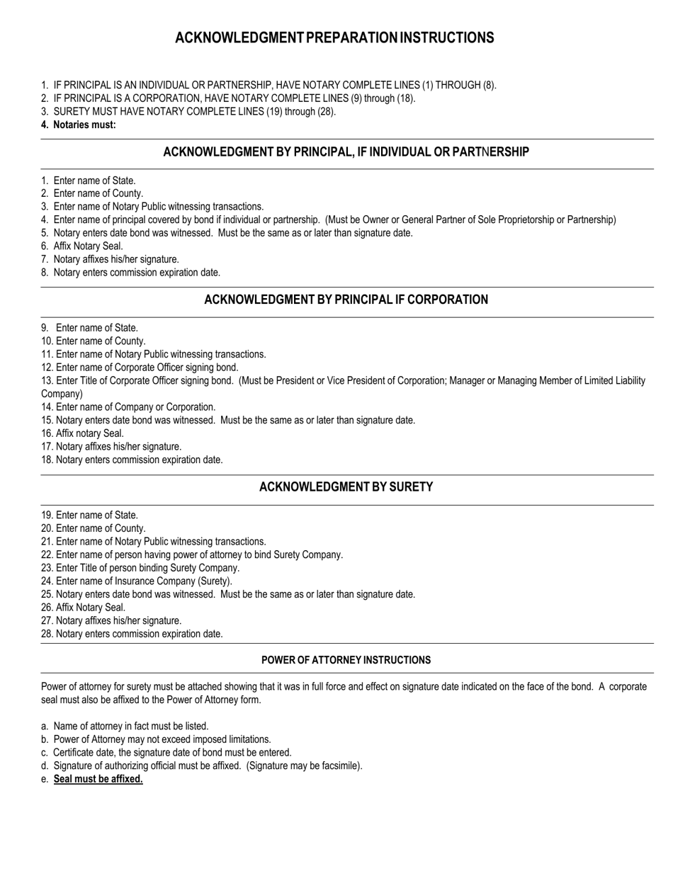 Maintenance Bond Form - West Virginia, Page 3